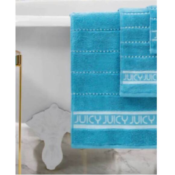 Juicy Couture Home Juicy Logo Textured Bath & Towel Set - Picture 2 of 10
